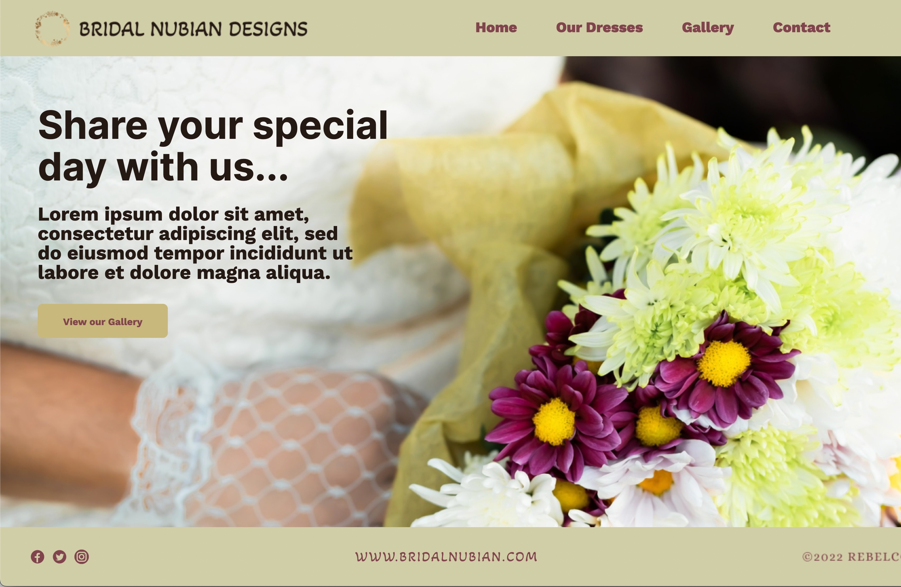 Bridal Nubian Designs Landing Page 