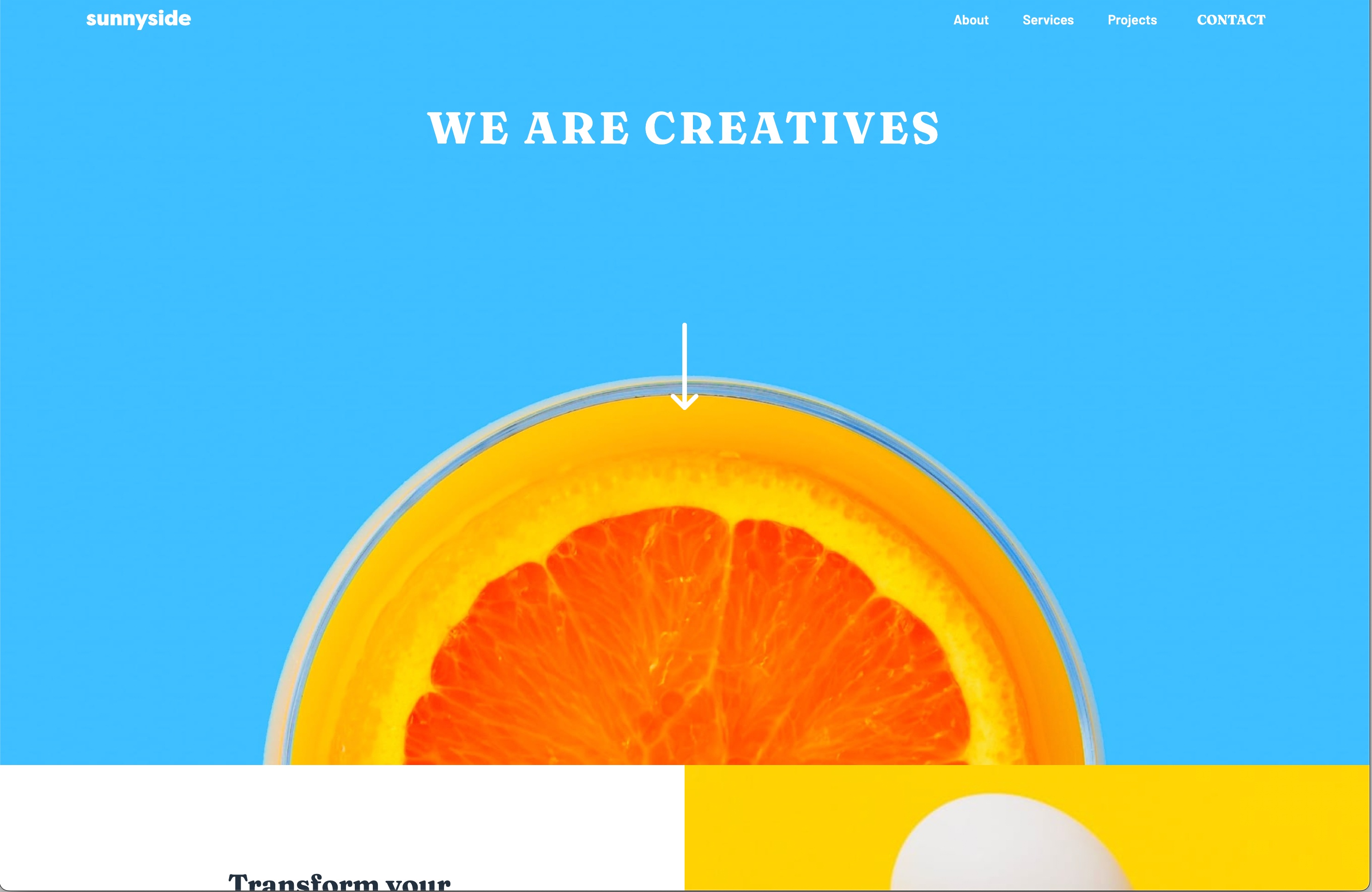 Sunnyside Agency, Frontend Mentor project